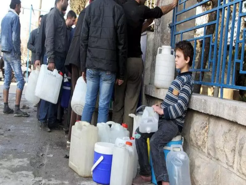 نظرا لقطع الوقود من نظام الأسد ... حيي الجورة والقصور لليوم الرابع بلا مياه