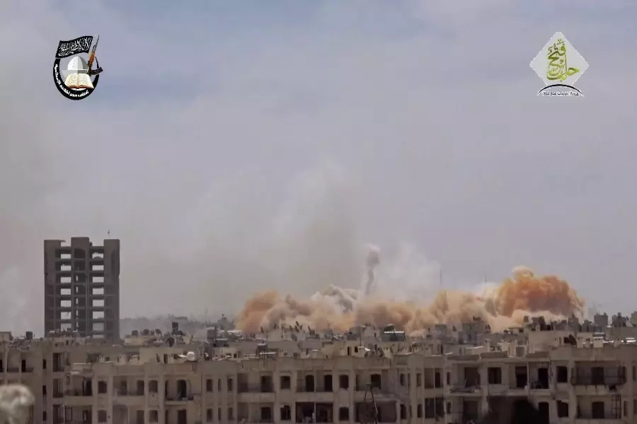 قتلى لقوات الأسد بتفجير نفق في حي الإذاعة بمدينة حلب