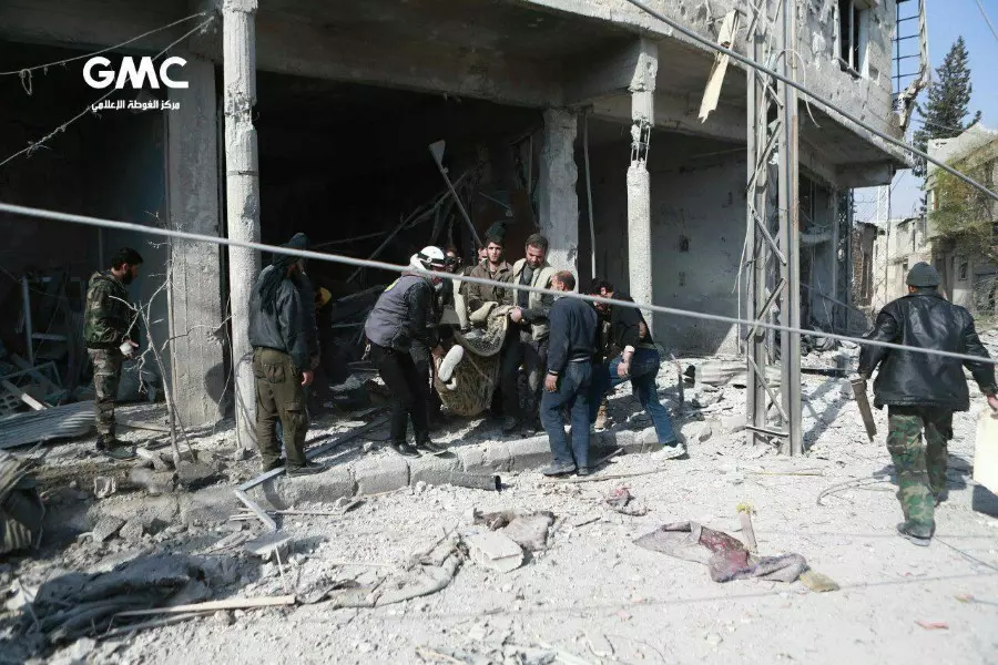 18 شهيدا وعدد كبير من الجرحى حصيلة القصف الهمجي على الغوطة الشرقية اليوم