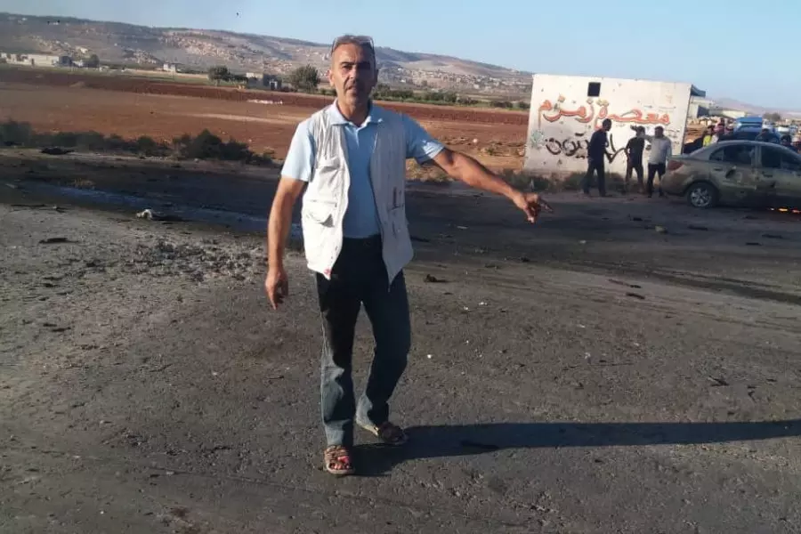 إصابة خمس كوادر لعمال إنسانيين بضربة التحالف الدولي غربي إدلب