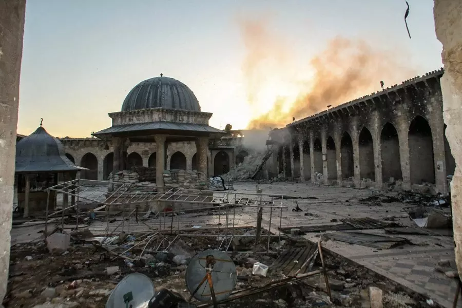 بعد أن دمرته ودمرت المدينة.. روسيا تلمع نفسها بالترويج لإعادة إعمار جامع بني أمية في حلب