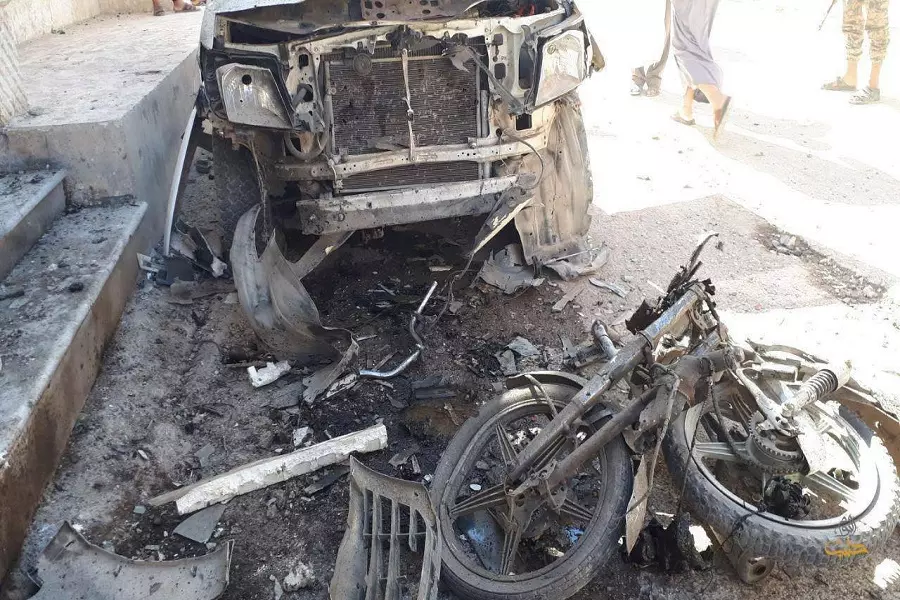 الشرطة العسكرية تلقي القبض على المتورطين بتفجير دراجة مفخخة في مدينة جرابلس