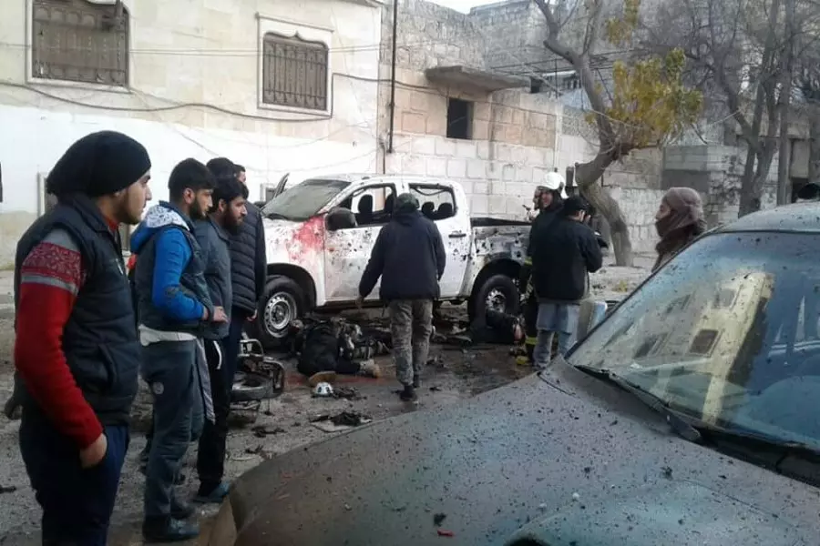 ارتقاء خمسة شهداء جراء استهداف سيارة لهيئة تحرير الشام بدراجة مفخخة في مدينة إدلب