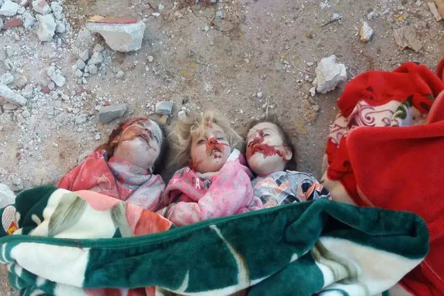 خمسة شهداء جلهم أطفال بقصف روسي على قرية الزرزور بإدلب