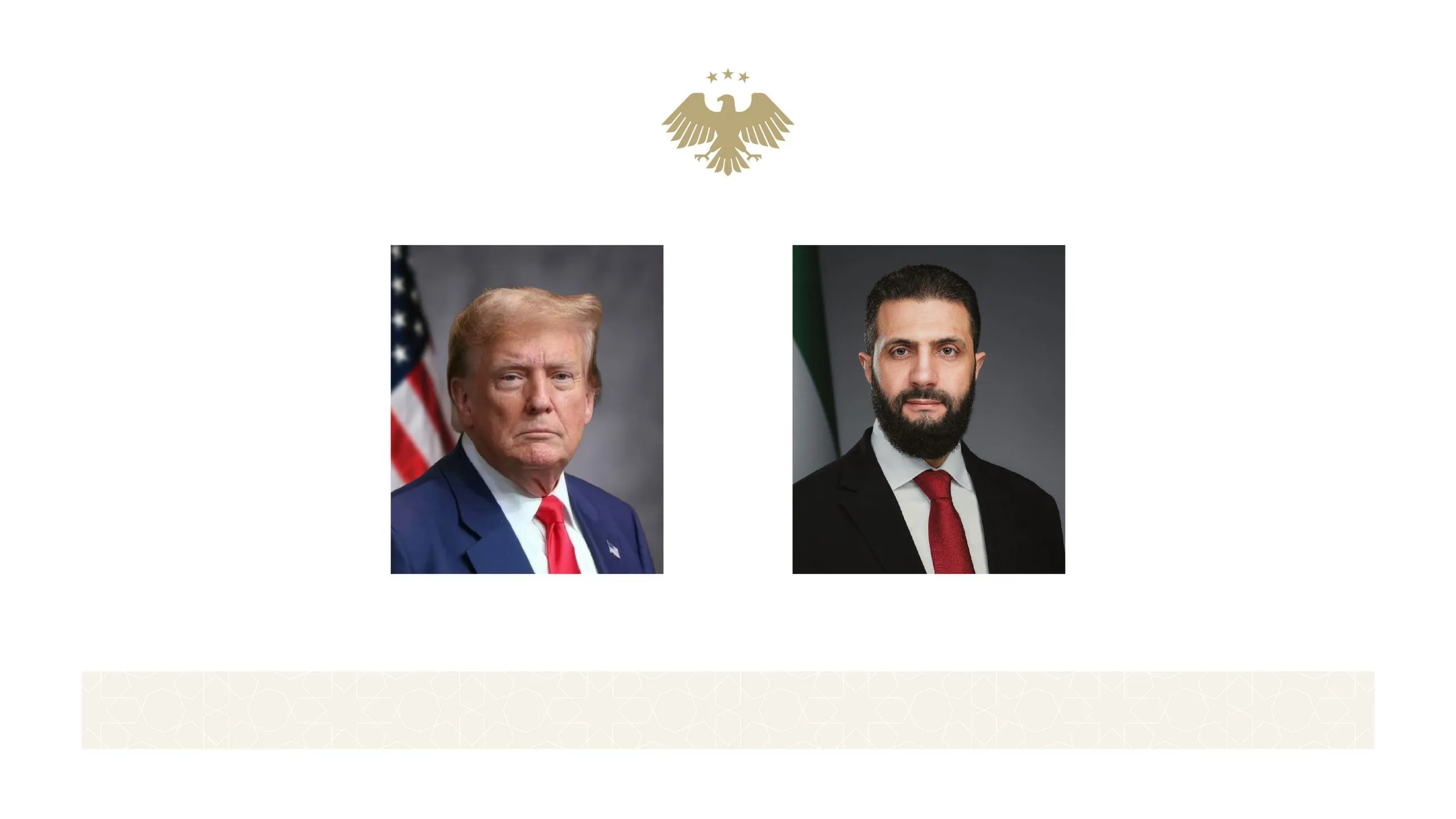 "الشرع" يعزّي "ترامب" ويؤكد رفض الإرهاب والتمسك بالاستقرار السوري