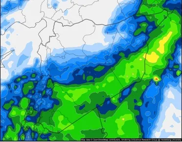 تحذيرات جوية من تساقط الثلوج والسيول في ريف دمشق ومناطق الجنوب السوري