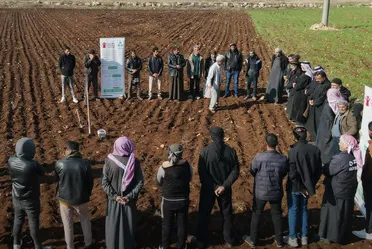 جمعية عطاء تنفذ مشروع لتعزيز إنتاج القمح ودعم المزارعين في سهل الروج بإدلب
