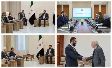 رغم الغارات الإسرائيلية .."الشرع" يواصل أعماله في قصر الشعب ويجري عدة لقاءات رسمية