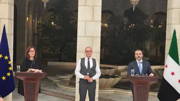 مؤتمر صحفي مشترك بين وزير الخارجية السوري والمفوضة الأوروبية