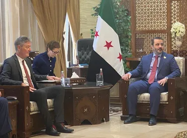 الشيباني يلتقي وفداً أوروبياً : دعم الجهود لمواجهة الحرائق