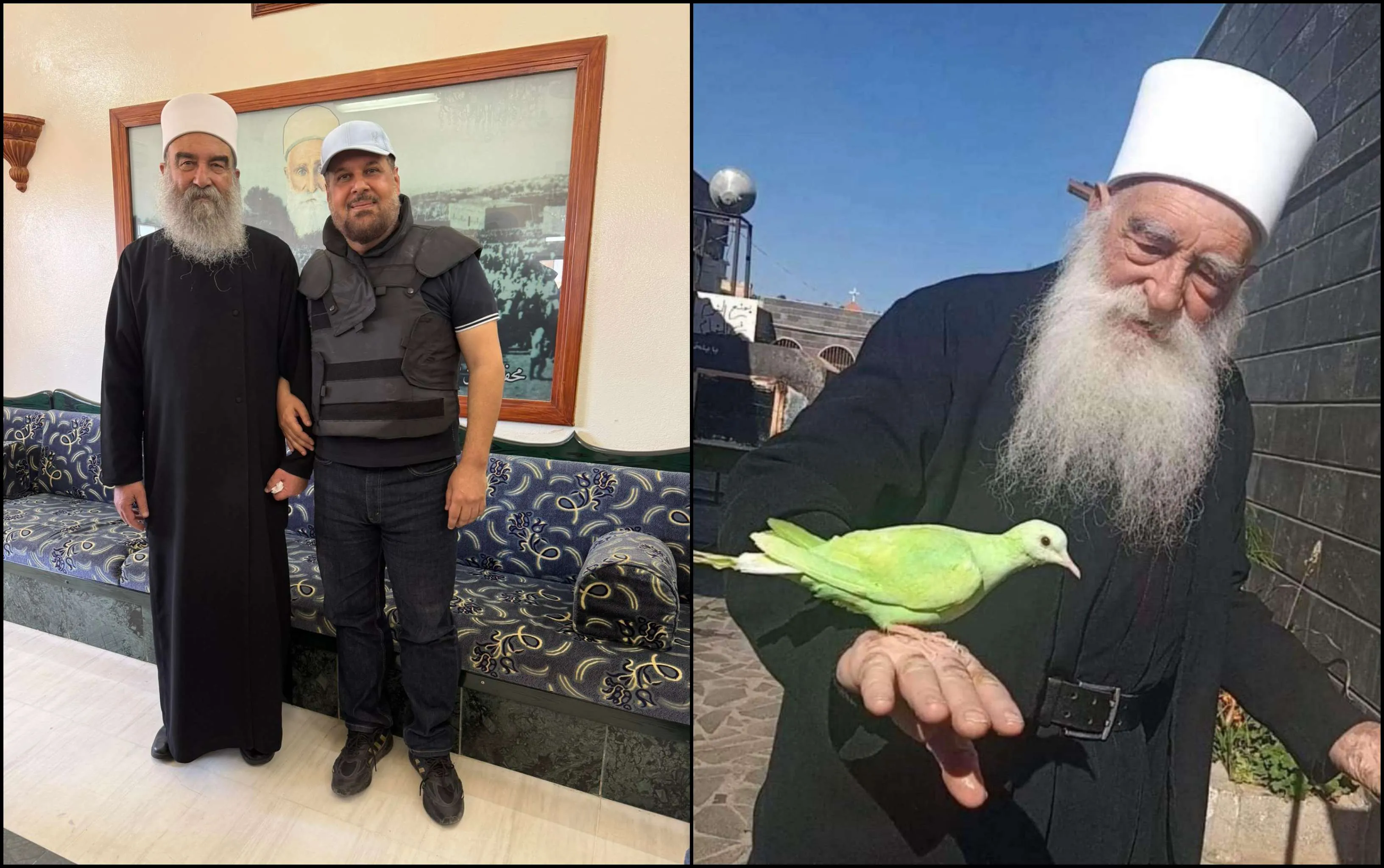 الشيخ حمود الحناوي - ماهر شرف الدين مع الشيخ حكمت الهجري