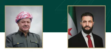 الرئيس الشرع يبحث مع مسعود بارزاني مستجدات الأوضاع ويؤكد على الشراكة الوطنية