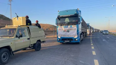قافلة مساعدات إنسانية اردنية إلى سوريا