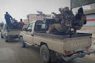 الجيش السوري في مدينة مسكنة شرقي سوريا