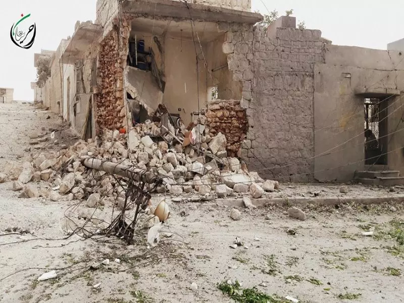 شهداء وجرحى بقصف روسي استهدف مدينة حريتان بريف حلب